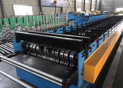 China Building Material Metal Floor Decking Sheet Roll Forming Machine With Embossing Roller for sale