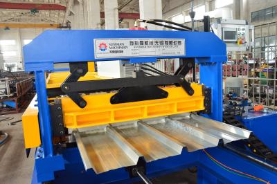 China Galvanisierte Stahlfass-Art Dach-Blatt, das Maschine Hochfrequenz-PLC-Steuerung macht zu verkaufen