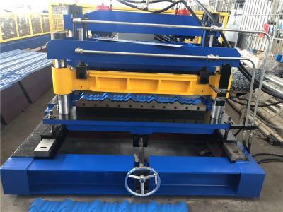 China Chain Drive 0.3mm 8m/Min Roof Panel Roll Forming Machine for sale