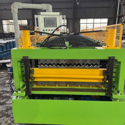 China rollo fino de la capa doble de las estaciones del material 20 de 0.17-0.45m m que forma la máquina con anchura de la bobina de 1220m m en venta