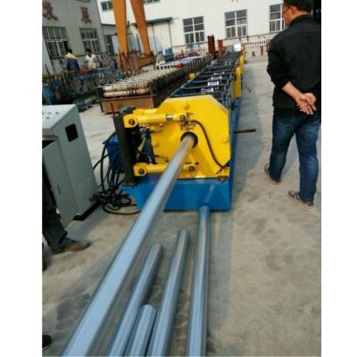 China 0.4-0.8mm Thickness PPGI 75mm Diameter Drain Pipe Round Rain Downspout Roll Forming Machine for sale