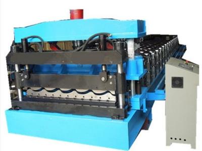 China Thickness 0.3mm-0.8mm Colour Steel Roofing Sheet Cold Roll Forming Machine For Steel Roof Panel for sale