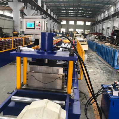 China 0.4-0.7mm Metal Steel Roof Rain Gutter Roll Forming Machine PPGI GI Building Material for sale