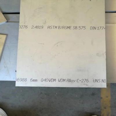 China El acero de aleación de níquel de Hastelloy C276 platea la hoja brillante 8.9g/Cm3 de UNS 10276 en venta