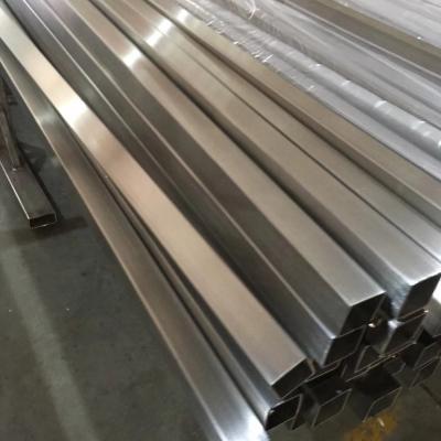 China 180 Grit Finish A554 201 Stainless Steel Square Pipe 1.2mm Thickness for sale