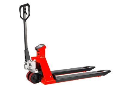 China Optional Wheels Carbon Steel SS Electric Pallet Jack With Weight Scale for sale