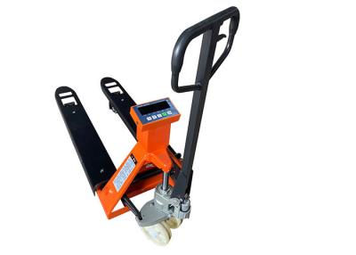 China Forklift Carbon Steel Hydraulic Pallet Jack With Weight Scale for sale