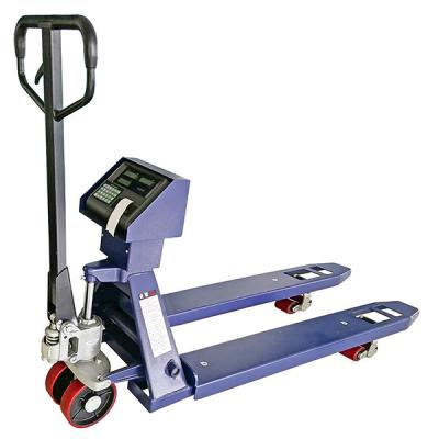 China Transpallet Pallet Truck Weighing Scale Automated Pallet Jack With Printer for sale