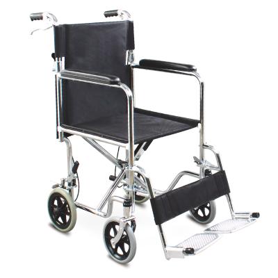 China 78cm Small Folding Steel Wheelchair United Brake Detachable Footrest for sale