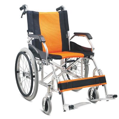 China Multi Color Pediatric Aluminum Manual Wheelchair 46cm Solid Castor for sale