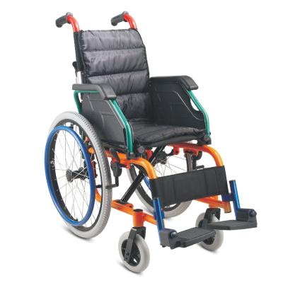 China Pneumatic Wheel Drive Medical Wheelchair Manual Pediatric Wheelchair Solid Castor for sale