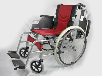 China Premium Collapsible Aluminum Manual Wheelchair With Pneumatic Rear Wheel for sale