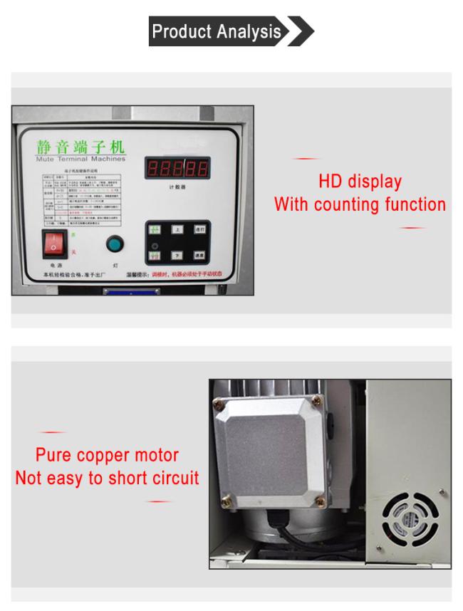 Terminal crimping machine in operation