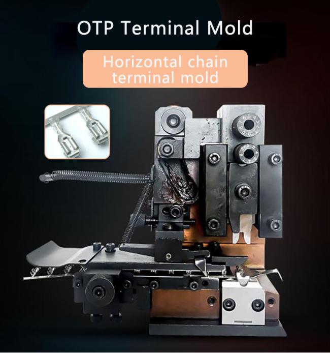 Terminal crimping mold close-up view