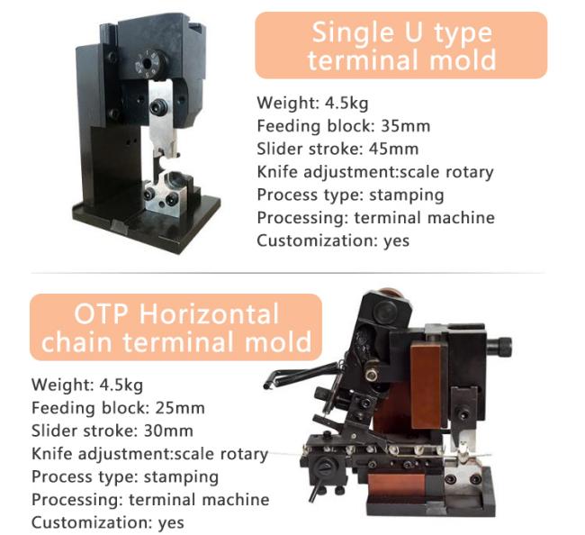 Terminal crimping mold detailed components