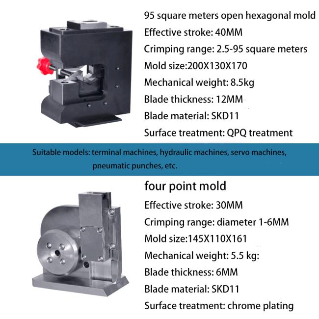 Hexagon crimping mold for terminal crimping machine