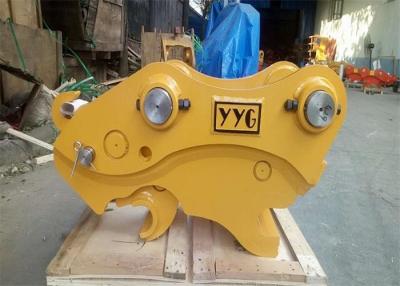 China Heavy Duty Hydraulic Quick Hitch Quick Coupler For Excavator 420kg Yellow Color for sale
