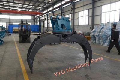 China Light Texture 42CrMo Excavator Grapple Attachment High Elasticity for sale