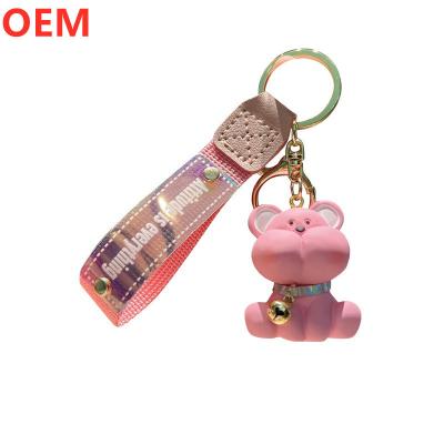 China Custom 3d PVC Plastic Cartoon Keychain OEM Design Cute Mini Plastic Keychain Customization for sale