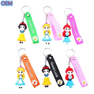 China OEM Custom 3d Creative Plastic Cute Cartoon Keychain Soft PVC Plastic Keychain for sale