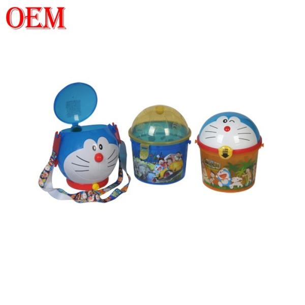 Quality Custom Made Printed Movie Star Plastic Popcorn Container Bucket with Lid for sale