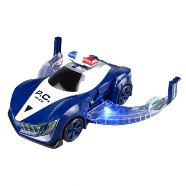 Quality 360 Rotation Electric Police Car Vehicle LED Music Kids Educational Toys for sale