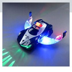 Quality 360 Rotation Electric Police Car Vehicle LED Music Kids Educational Toys for sale