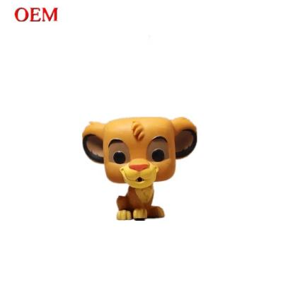 Cina 3D Cartoon Pop Lion Statue Animato Plastic Animal Model Toy in vendita