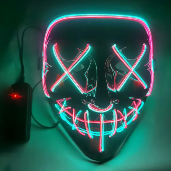 Quality Halloween Mask LED Glowing Mask Black Words Halloween LED Masks With Blood for sale