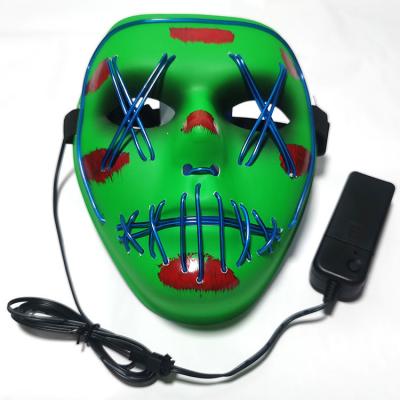 Quality Halloween Mask LED Glowing Mask Black Words Halloween LED Masks With Blood for sale