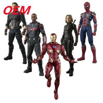 China Mini Acción Marvel Avengerd Spiderman Iron Mans América Capitán Figuras Figma Juguete Película Modelo Niño Regalo PVC Acción Fig en venta