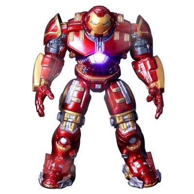 China Custom Iron Hero Hulkbuster Armor Man Joints Verplaatsbare Poppen Merk Met LED Licht PVC Actie Figuur Speelgoed Te koop