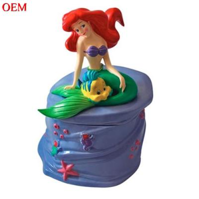 China Little Mermaid Sculpted Cookie Jar Food Holder for sale