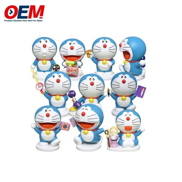 Quality Custom Doraemon Doll Toy Plastic Cartoon Character 3D Toy for sale