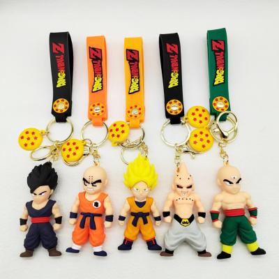 Chine OEM Cartoon 3D Kawaii Sun Wukong Chaîne de clés de personnages d'anime 3D Cartoon Chaîne de clés en PVC à vendre