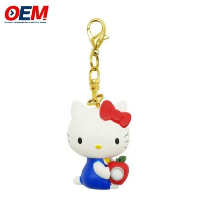 China Cat Cute Hello Kitty Schlüsselketten Melodie 3D Zeichentrickfilm Schlüsselkette zu verkaufen