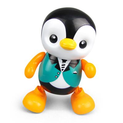 China Custom Baby Toys Lovely Smart Swing Dancing Penguin Early EQ Education LED Light Toy for sale