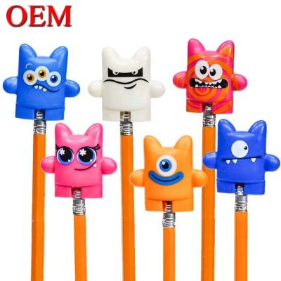 China Brinquedos personalizados para crianças 2023 Cartoon3D Funny Pencil Topper Pvc Pencil Topper à venda