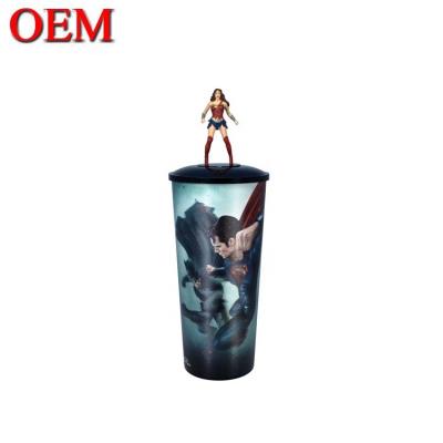 China Customized Cute Plastic Topper Character Cup Topper Figurine Te koop