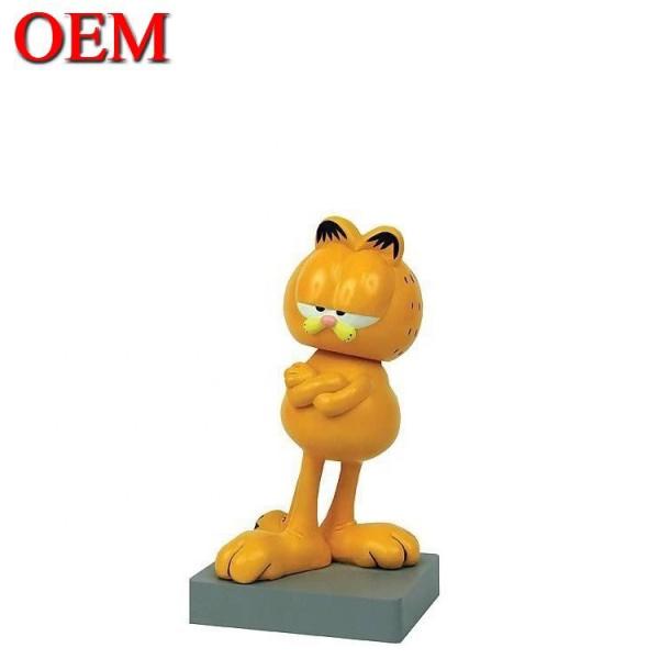 Quality Manufacturer OEM Plastic Lazy Cat Toy Figure For Play Custom PVC 3D Anime for sale