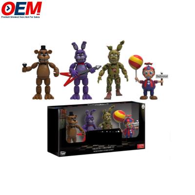 Cina Customized OEM Hot sell New arrival Five Nights At Freddy Action Figures 4pcs/pack FNAF Toy Model   PVC Action Figure in vendita