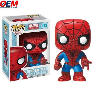 China Custom Spiderman kids toys  Super Hero Collection Model Toys Bobble-Head PVC Action Figure Toys For Children Gift for sale