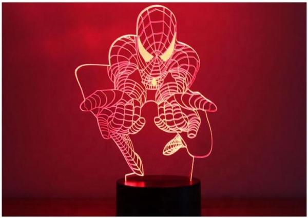 Quality Customized Movie Character 3D Figure Made Model Toy Led Night Light OEM Spider for sale