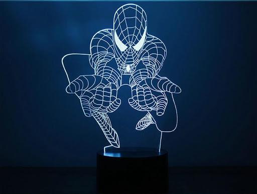 Quality Customized Movie Character 3D Figure Made Model Toy Led Night Light OEM Spider for sale
