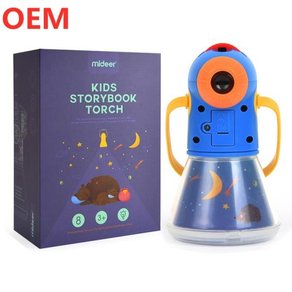 Quality Custom Made Baby Sleeping Story Projector Flashlight Toy Lamp Torch for sale