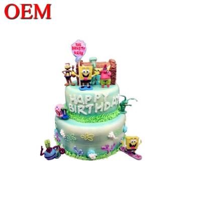 China Japanische klassische Charaktere Geburtstagskuchen Topper Set OEM Action Figure Kuchen Topper Fabrik zu verkaufen