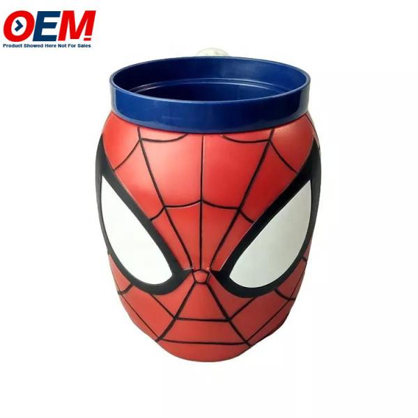 Quality Plastic 3d Figural Popcorn Bucket Container Shaped Hero Captain Character Mug for sale