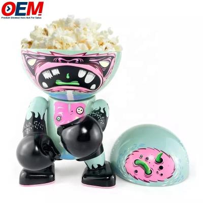 中国 Custom Made Plastic Popcorn Tub Anime Art Doll Toy Display Box  Plastic Popcorn Bowl Tubs with Lid 販売のため
