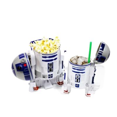 China Plastic Popcorn Container Bucket with Lid  Printed Movie Star Custom Figure Toy Gift & Craft Collection OEM Design for sale