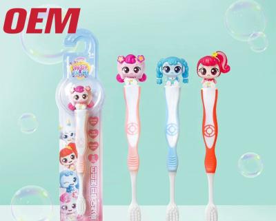 China Customized Toothbrush Holder Character Toy OEM Toothbrush Mouthwash Topper Figures Made Cartoon Cute Tooth Cup Holder For Kids à venda